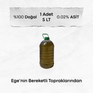 Soğuk Sıkım Naturel Sızma Zeytinyağı 5 Lt